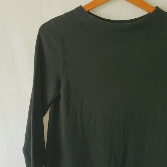 Anthropologie Angel Of The North Evi Cashmere Blend Black Pullover Sweater Small - Picture 4 of 13